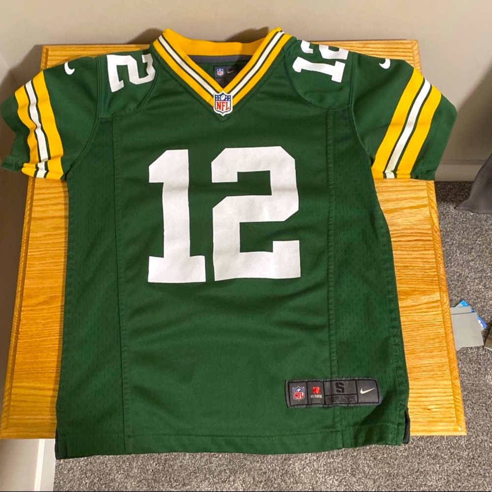 Youth Green Bay Packers Aaron Rodgers Nike Green Game Jersey Small